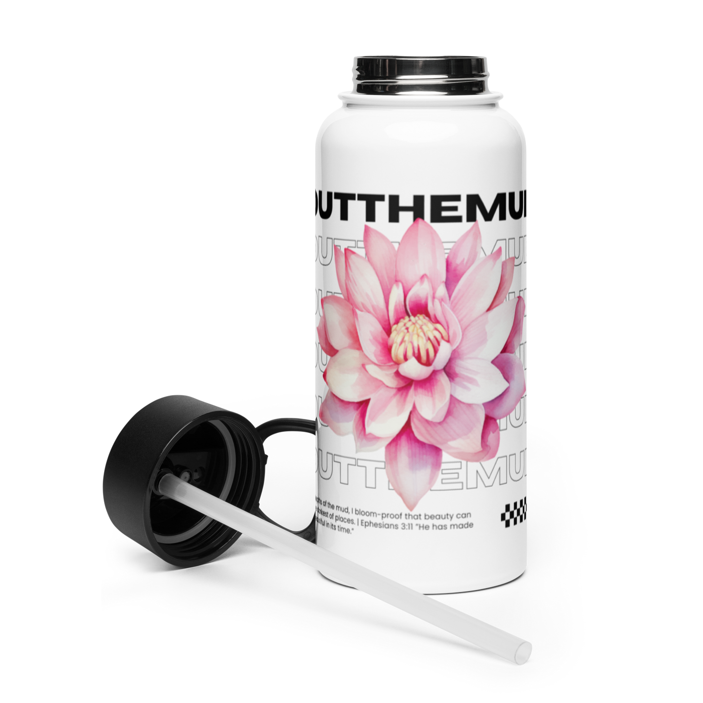 "OUT THE MUD" Stainless steel water bottle